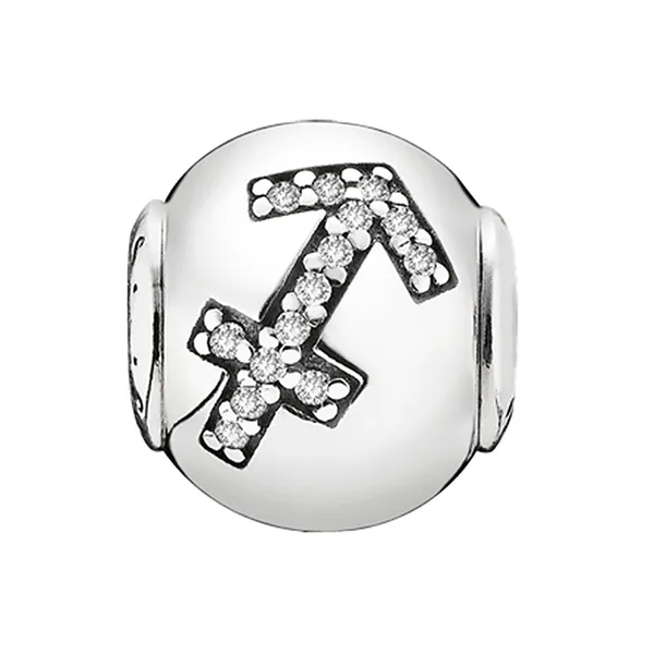 Hạt Vòng Charm Nữ Pandora Silver Essence Sagittarius Zodiac With Clear Zirconia 796042CZ Màu Bạc