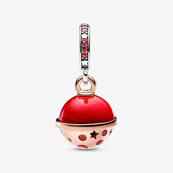 Hạt Vòng Charm Nữ Pandora Two Tone Planet Mars Murano & Sparkling Dangle 782433C01 Phối Màu