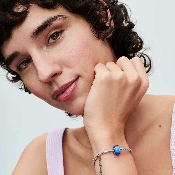 Hạt Vòng Charm Pandora Blue Mini Murano Glass Charm 793105C00 Màu Xanh Dương - Trang sức - Vua Hàng Hiệu