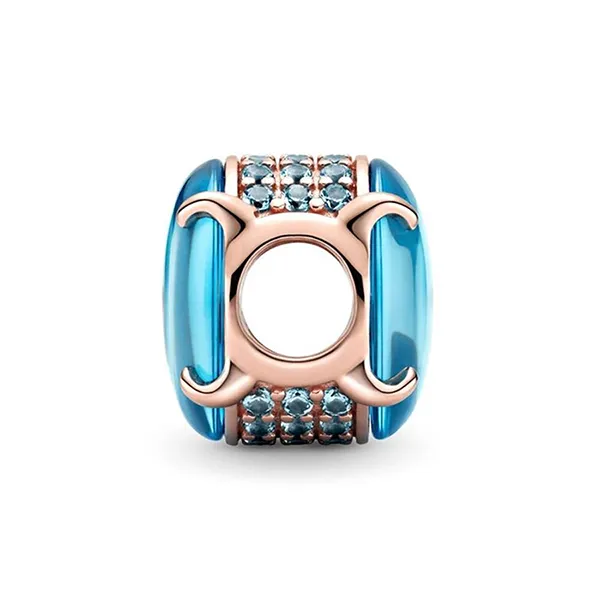 Hạt Vòng Charm Pandora Blue Oval Cabochon 789309C01 Màu Xanh Blue