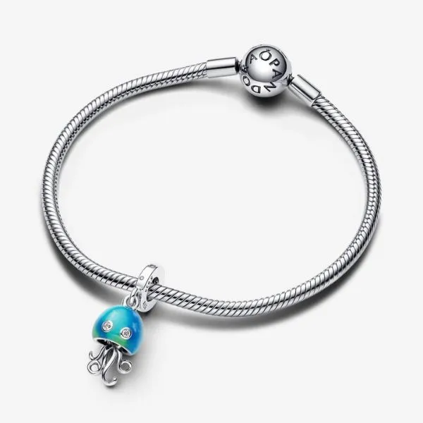 Hạt Vòng Charm Pandora Color-Changing Jellyfish Pendant Charm 792704C01 Màu Xanh - Trang sức - Vua Hàng Hiệu