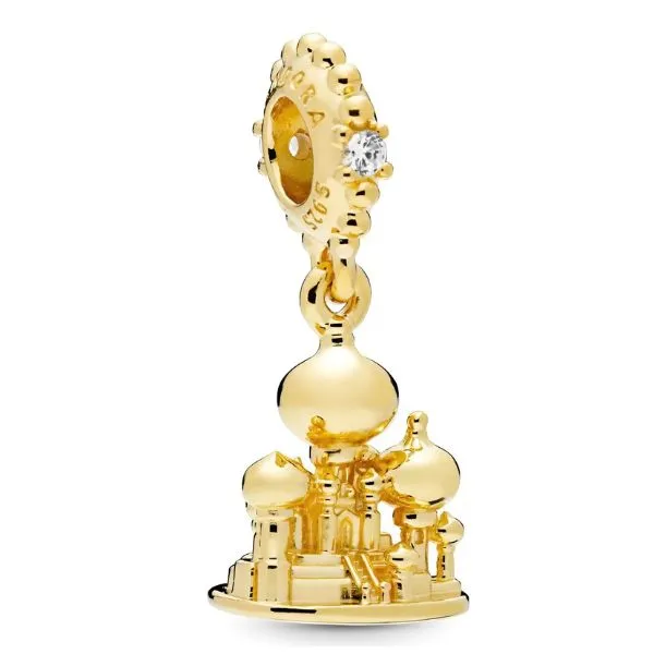 Hạt Vòng Charm Pandora Disney Aladdin Agrabah Castle Dangle Charm 768731C01 Màu Vàng Gold C_QP - Trang sức - Vua Hàng Hiệu