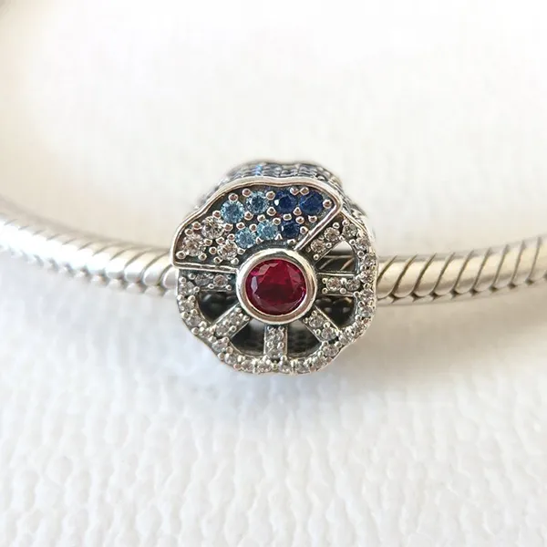 Hạt Vòng Charm Pandora Fan Collection Charm 798178CZMX Phối Màu