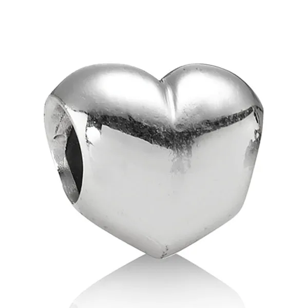 Hạt Vòng Charm Pandora Large Smooth Heart Charm 790137 Màu Bạc - Trang sức - Vua Hàng Hiệu