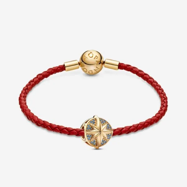 Hạt Vòng Charm Pandora Marvel Captain Marvel Insignia Charm 762744C01 Màu Vàng Gold C_QP - Trang sức - Vua Hàng Hiệu