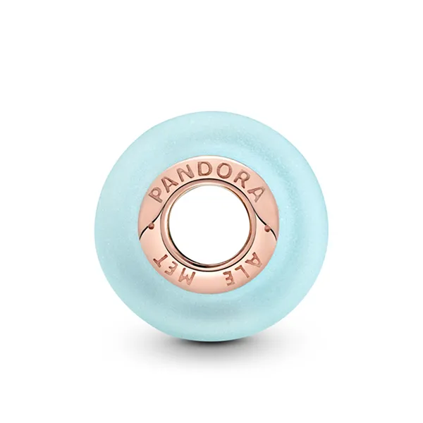 Hạt Vòng Charm Pandora Matte Blue Murano Glass 789420C00 Màu Xanh Nhạt
