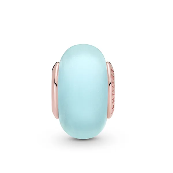 Hạt Vòng Charm Pandora Matte Blue Murano Glass 789420C00 Màu Xanh Nhạt