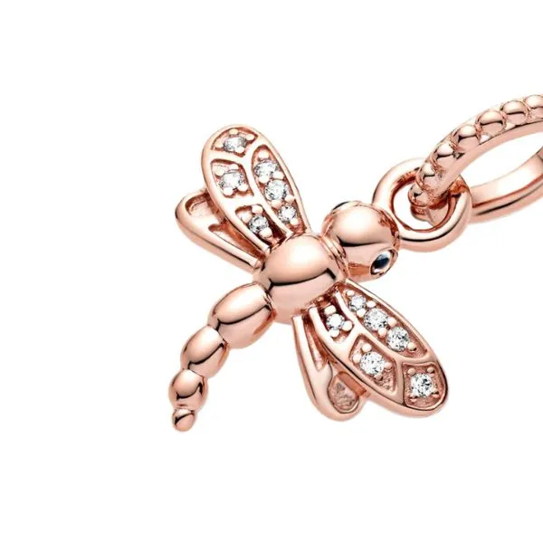 Hạt Vòng Charm Pandora Dragonfly Pendants Charm 388803C01 Màu Vàng Hồng - Trang sức - Vua Hàng Hiệu