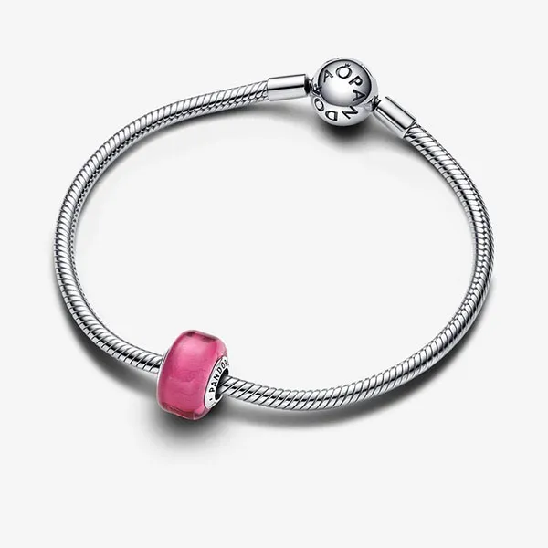 Hạt Vòng Charm Pandora Pink Mini Murano Glass Charm 793107C00 Màu Hồng - Trang sức - Vua Hàng Hiệu