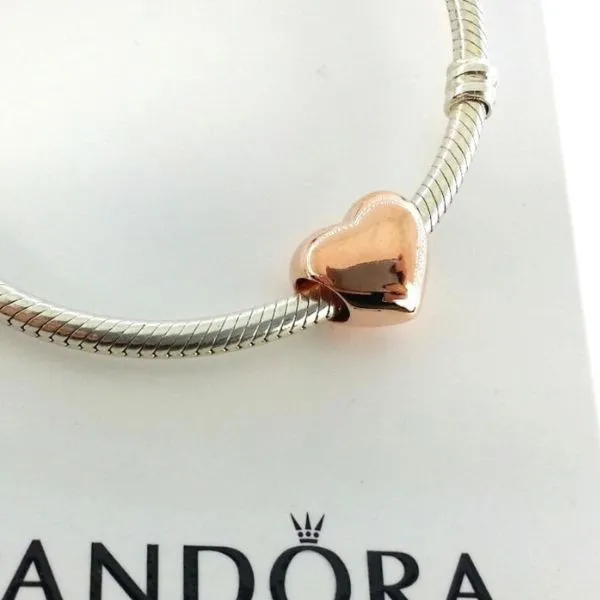 Hạt Vòng Charm Pandora Rose Gold Plated Big Smooth Heart Charm 780137 Màu Vàng Hồng - Trang sức - Vua Hàng Hiệu