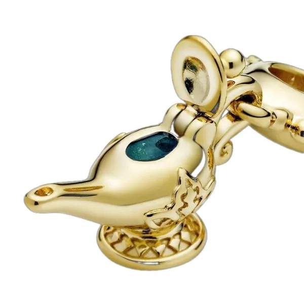 Hạt Vòng Charm Pandora Shine Disney Magic Lamp Dangle Charm 768038CZ Màu Vàng Gold C_QP - Trang sức - Vua Hàng Hiệu
