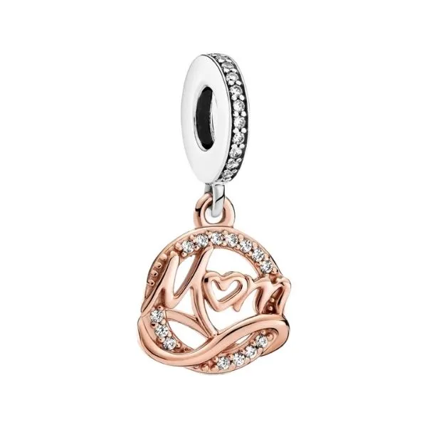 Hạt Vòng Charm Pandora Two Tone Mum Dangle Charm 789374C01 Màu Vàng Hồng - Trang sức - Vua Hàng Hiệu
