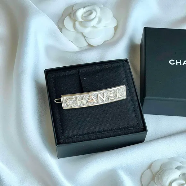 Kẹp Tóc Chanel B21 Barrettes AB5651 B02818 Màu Vàng Gold