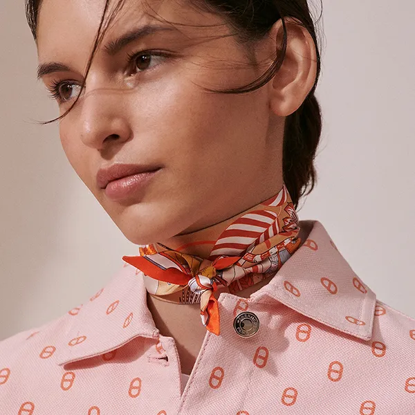 Khăn Lụa Nữ Hermès Precious Paradise Twilly Scarf Beige Doré / Orange / Gris Bleu Màu Be N-MHM - Thời trang - Vua Hàng Hiệu
