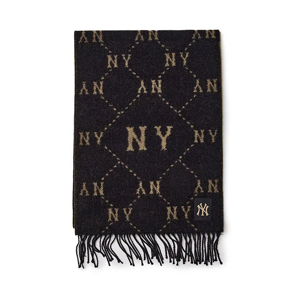 Khăn Quàng Cổ MLB Monogram Muffler NY Yankees 3AMFM0146-50BKS Màu Đen