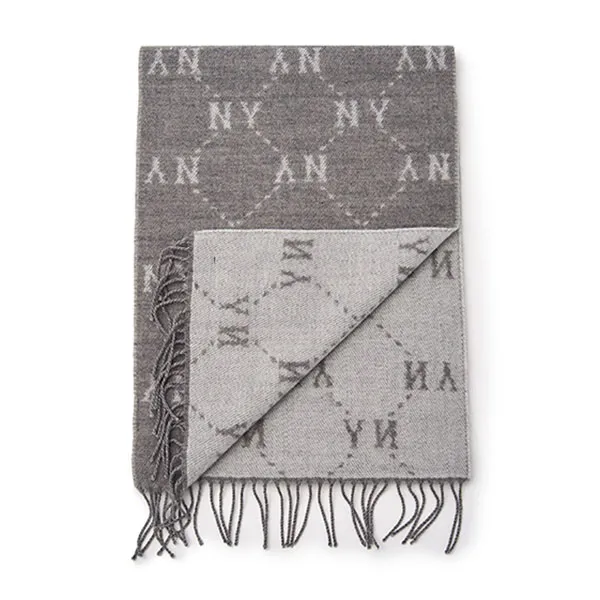 Khăn Quàng Cổ MLB Monogram Muffler NY Yankees 3AMFM0146-50MGD Màu Xám Đậm