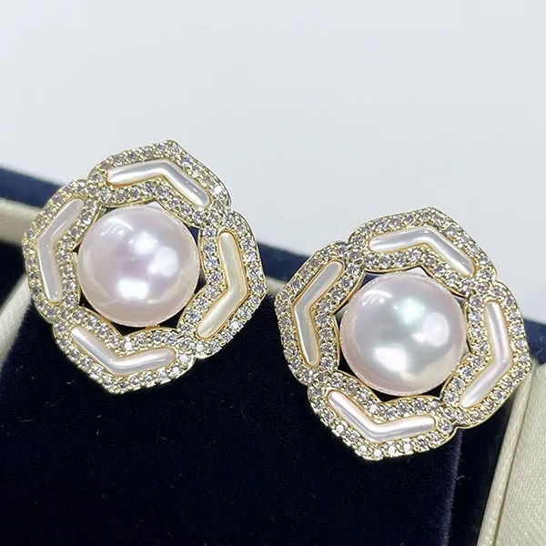 Khuyên Tai Nữ Kya Jewel Pearl Petal PE31 Màu Trắng Ngà - Trang sức - Vua Hàng Hiệu