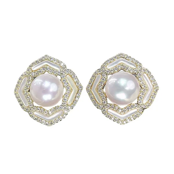 Khuyên Tai Nữ Kya Jewel Pearl Petal PE31 Màu Trắng Ngà - Trang sức - Vua Hàng Hiệu