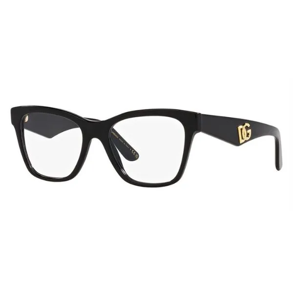 Kính Mắt Cận Unisex Dolce & Gabbana Eyeglasses DG3374 501 53 Màu Đen - Kính mắt - Vua Hàng Hiệu