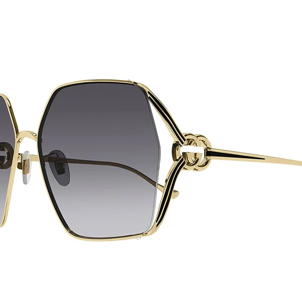 Kính Mát Nữ Gucci Sunglasses GG1322SA 001 Màu Xám/Vàng - Kính mắt - Vua Hàng Hiệu