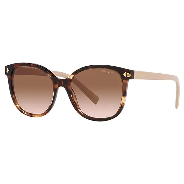 Kính Mát Nữ Prada PR 22ZS 07R0A6 Caramel Tortoise Sunglasses Màu Nâu Be