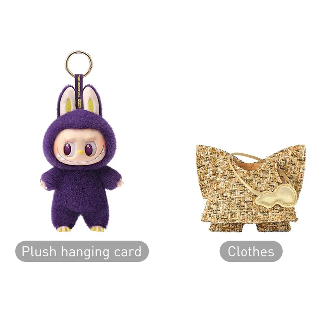 Móc Khóa Pop Mart Labubu x Pronounce Wings Of Fortune Vinyl Plush Hanging Card Màu Tím - Phụ kiện - Vua Hàng Hiệu