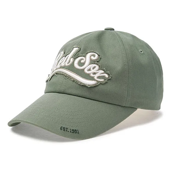 Mũ MLB Varsity Vintage Cursive Damage Unstructured Ball Cap 3ACPV015N-43KAP Màu Xanh Khaki