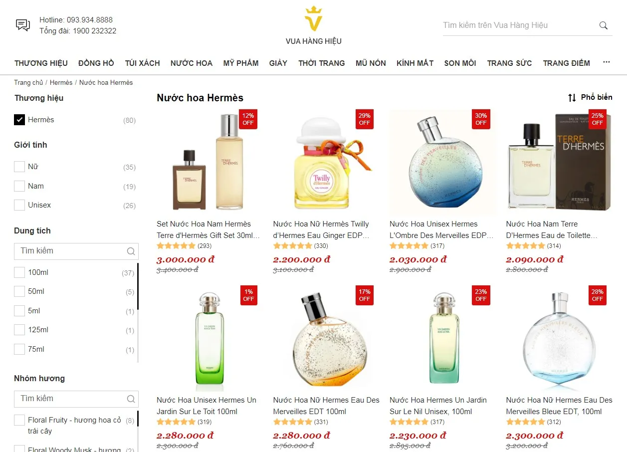 Mua Nước Hoa Hermès Chính Hãng Tại Vua Hàng Hiệu