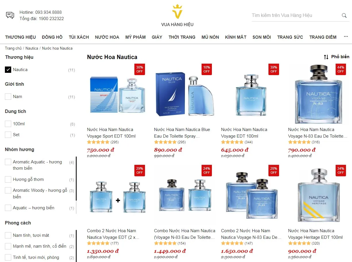 Mua Nước Hoa Nautica Chính Hãng Tại Vua Hàng Hiệu