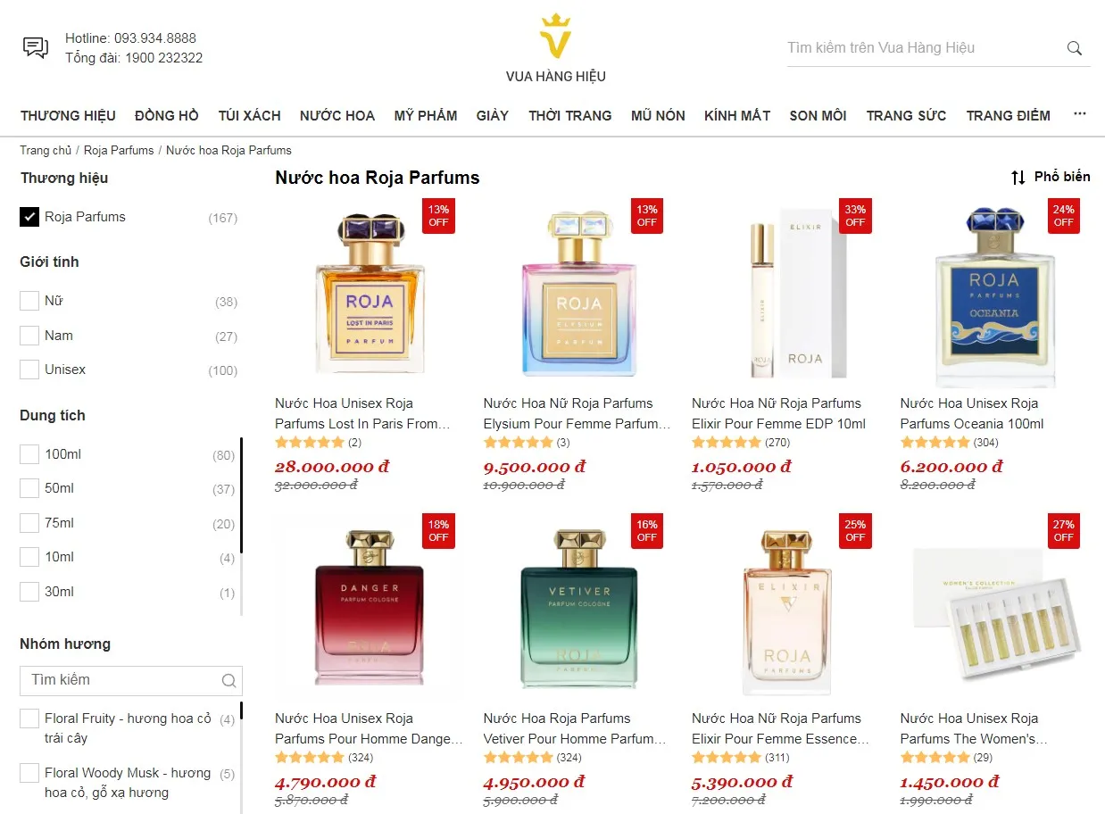 Mua Nước Hoa Roja Parfums Chính Hãng Tại Vua Hàng Hiệu