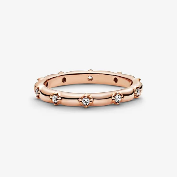 Nhẫn Nữ Pandora Rose Ring With Clear Cubic Zirconia 188791C01 Màu Vàng Hồng Size 54