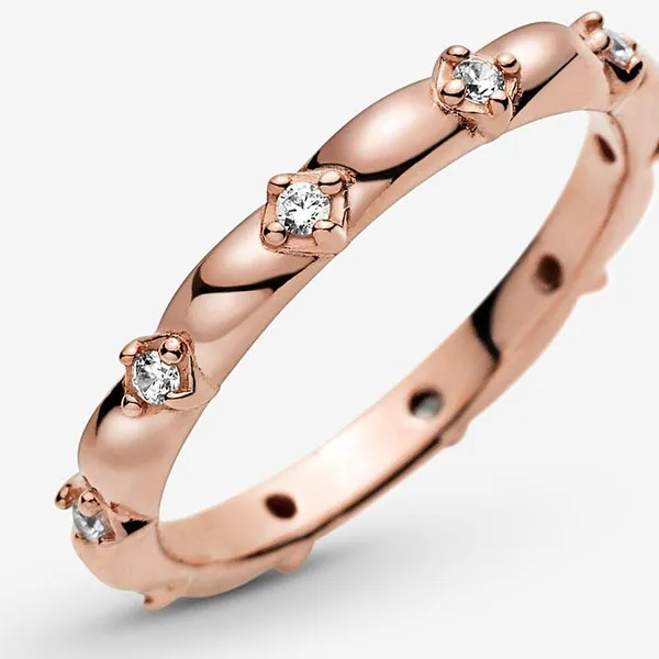 Nhẫn Nữ Pandora Rose Ring With Clear Cubic Zirconia 188791C01 Màu Vàng Hồng Size 54