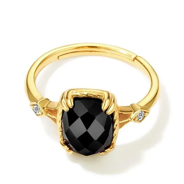 Nhẫn Nữ LiLi Jewelry Đính Đá Mã Não LILI_823238 Màu Vàng Đen - Trang sức - Vua Hàng Hiệu