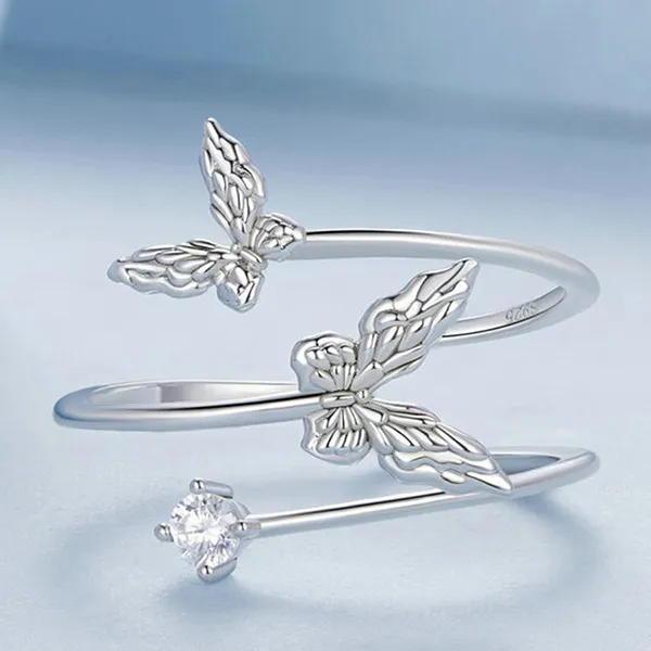 Nhẫn Nữ Kya Jewel Butterfly Wings R91 Màu Bạc - Trang sức - Vua Hàng Hiệu