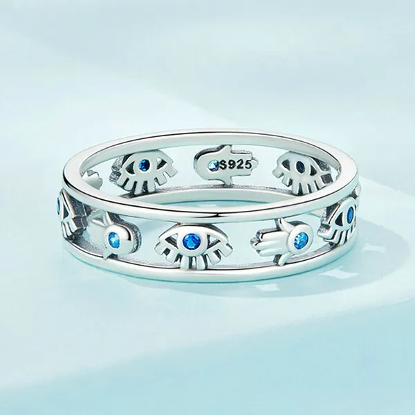 Nhẫn Nữ Kya Jewel Hand Of Fatima R86 Màu Bạc - Trang sức - Vua Hàng Hiệu