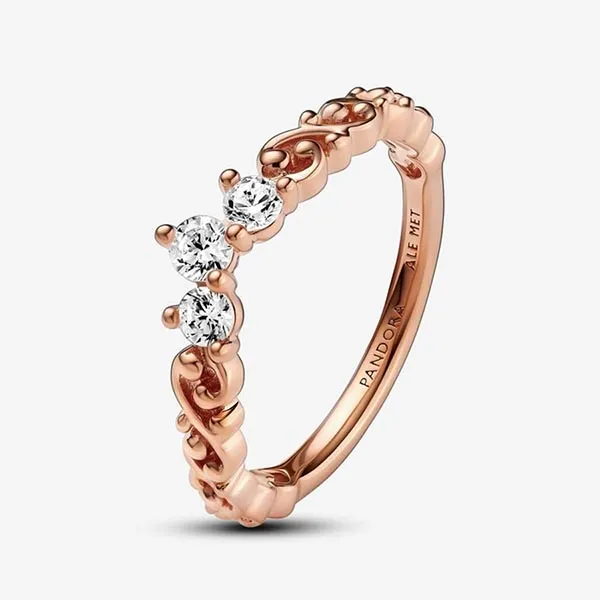 Nhẫn Nữ Pandora Regal Swirl Tiara Ring 182232C01 Màu Vàng Hồng Size 54