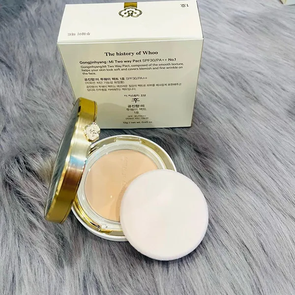 Phấn Phủ Trang Điểm Chắn Nắng Whoo Mi Two Way Pact SPF30 PA++ Tone 1 Da Trắng Sáng - Trang điểm - Vua Hàng Hiệu