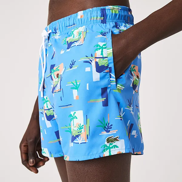 Quần Bơi Nam Lacoste Men's Printed Built-In Mesh Boxer Swimming Trunks MH2703 - FYF Màu Xanh Blue Size S - Thời trang - Vua Hàng Hiệu