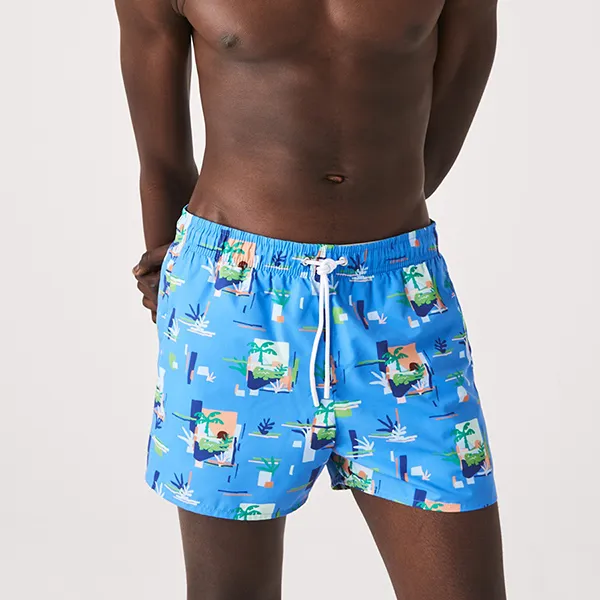 Quần Bơi Nam Lacoste Men's Printed Built-In Mesh Boxer Swimming Trunks MH2703 - FYF Màu Xanh Blue Size S - Thời trang - Vua Hàng Hiệu