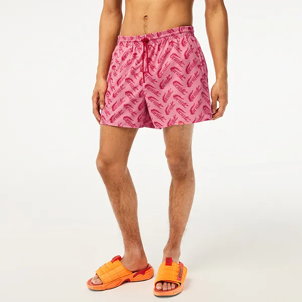 Quần Bơi Nam Lacoste Men's Printed Trunks Swim Shorts MH5635 - AY1 Màu Hồng Size S - Thời trang - Vua Hàng Hiệu