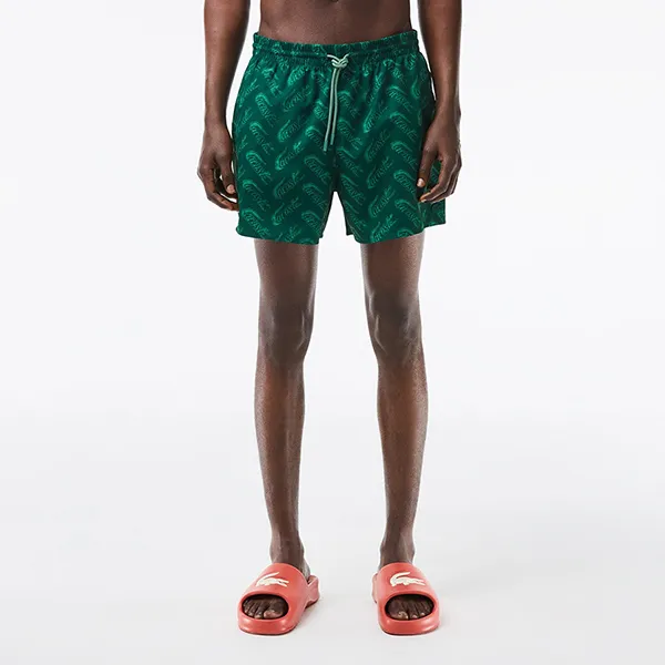 Quần Bơi Nam Lacoste Men's Printed Trunks Swim Shorts MH5635 - W1I Màu Xanh Lá Size S - Thời trang - Vua Hàng Hiệu