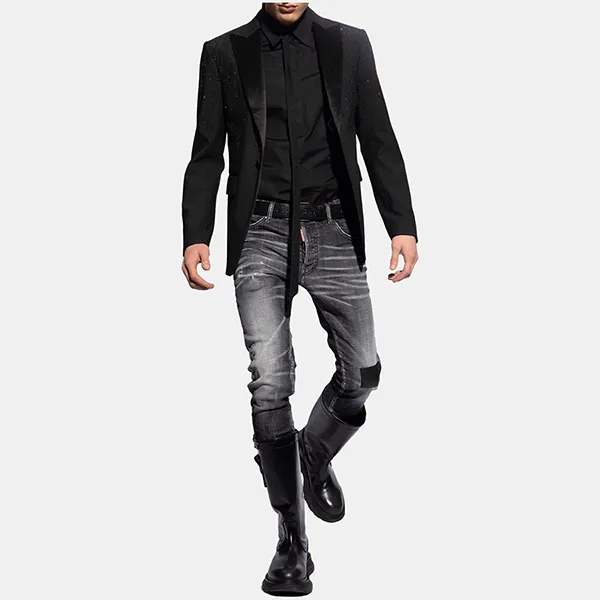 Quần Jean Nam Dsquared2 S71LB1414 S30357 900 Màu Xám Đen Size 48 - Thời trang - Vua Hàng Hiệu