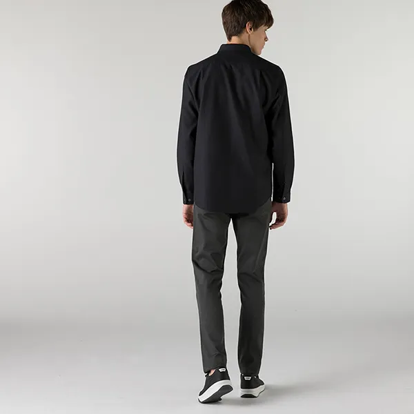 Quần Kaki Nam Lacoste Men's Slim Fit Trousers HH2206 - 06A Màu Xám Đậm Size 32