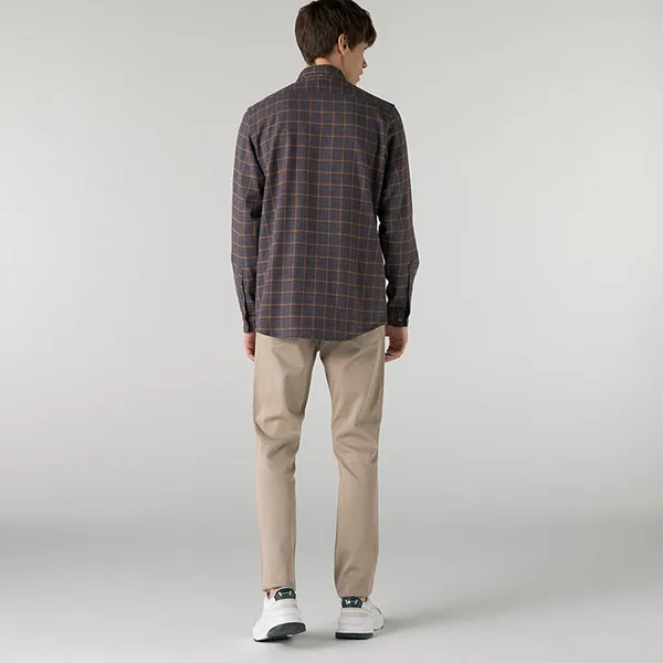 Quần Kaki Nam Lacoste Men's Slim Fit Trousers HH2206 - 06B Màu Nâu Nhạt Size 30