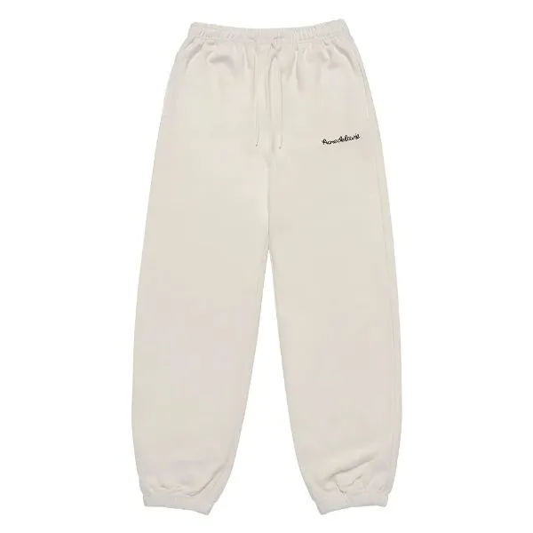 Quần Nỉ Acmé De La Vie ADLV Script Chain Needlework Pants Màu Be