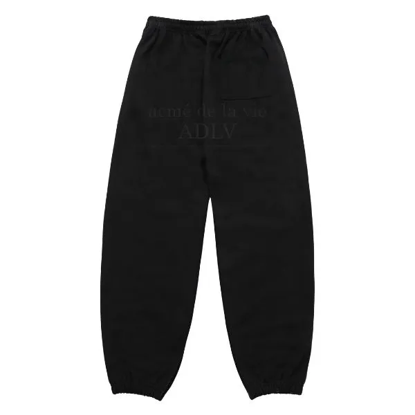 Quần Nỉ Acmé De La Vie ADLV Script Chain Needlework Pants Màu Đen