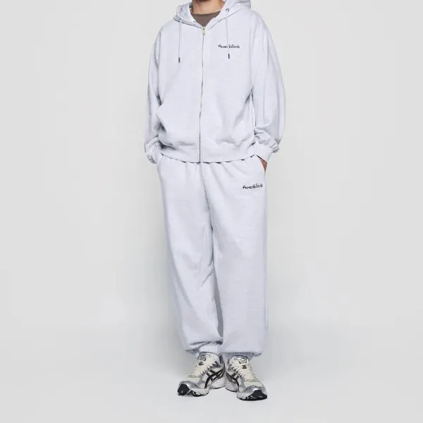 Quần Nỉ Acmé De La Vie ADLV Script Chain Needlework Pants Màu Ghi