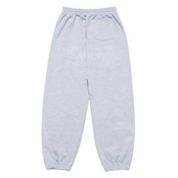 Quần Nỉ Acmé De La Vie ADLV Script Chain Needlework Pants Màu Ghi