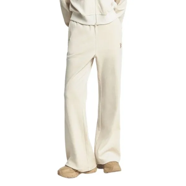 Quần Nỉ Nữ MLB Women's Basic Small Logo Velvet Flare Pants Boston Red Sox 3FPTB0446-43CRD Màu Be