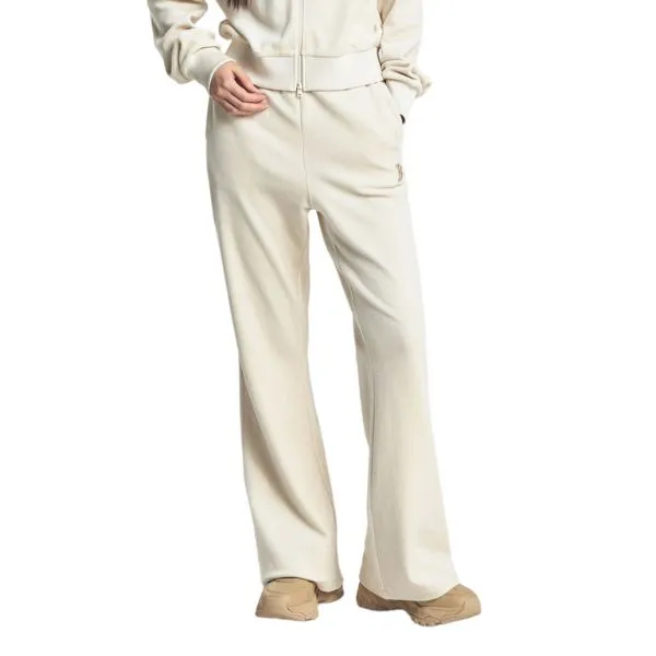 Quần Nỉ Nữ MLB Women's Basic Small Logo Velvet Flare Pants Boston Red Sox 3FPTB0446-43CRD Màu Be